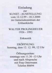 Ausstellung Erlöserkirche Lüdenscheid, 2000