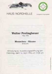 Ausstellung Haus Nordhelle 1996